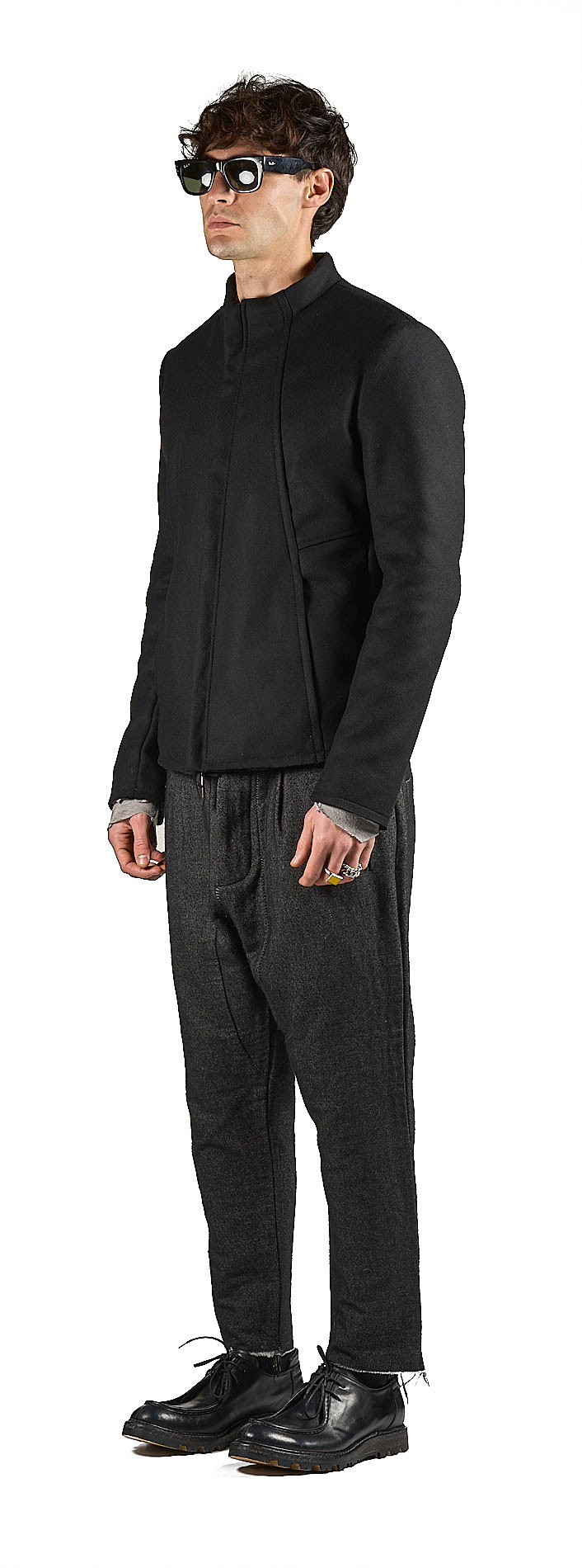 DANIELE BASTA LEATHER AND SILVER JACKET